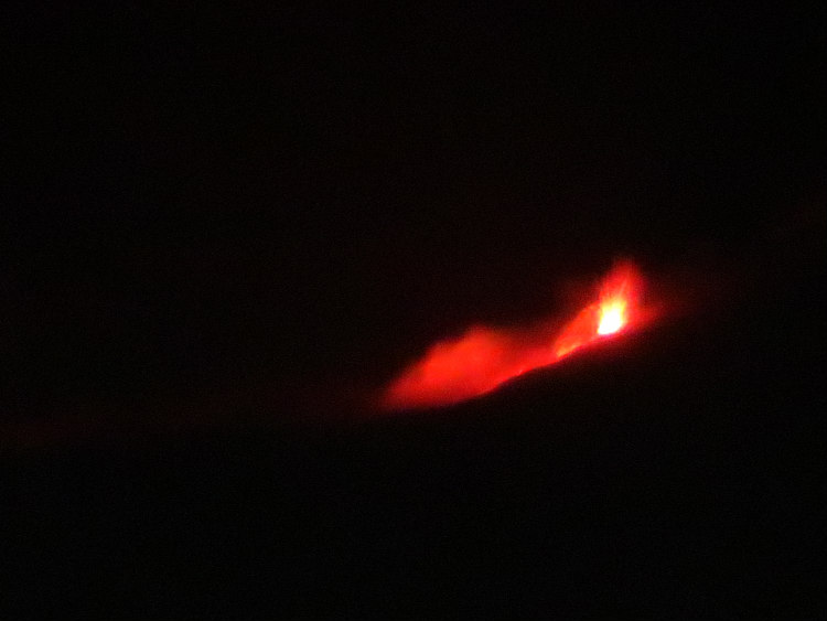 etna eruption over